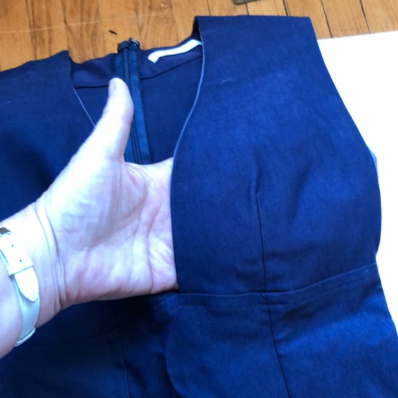 Anthropologie Paper Crown navy midi pencil dress - Picture 4 of 5